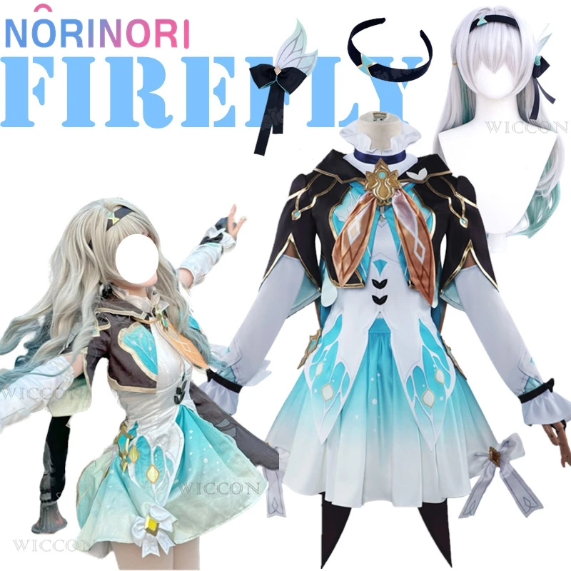 Firefly Anime Game Honkai: Star Rail Cosplay Costume Clothes Wig Shoes Uniform Cosplay Penacony The Iris Family Halloween Woman