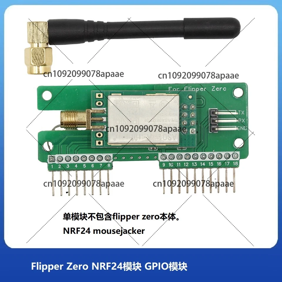 Flipper Zero NRF24 module GPIO for sniffers and mouse jackers