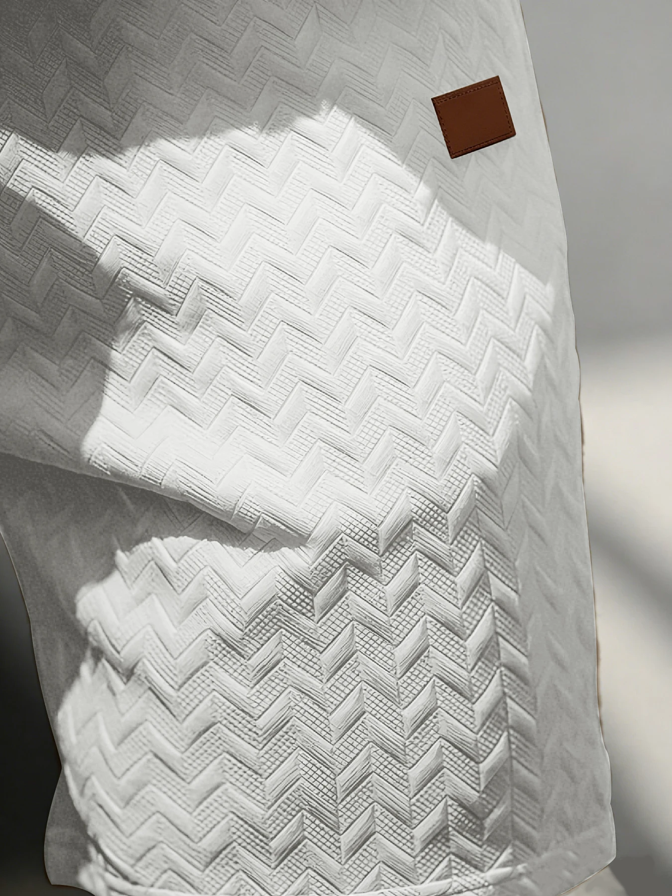 Neue sommerliche Freizeit-Sportshorts: Mit einem gestrickten, leicht dehnbaren Jacquard-Design bieten diese einfarbigen Shorts eine schlichte Optik. – Detail 6