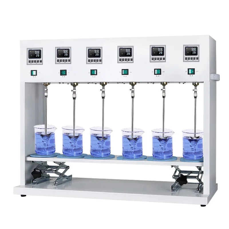 Intelligent digital display small mixer Laboratory adjustable speed timing multi-link asynchronous electric stirrer