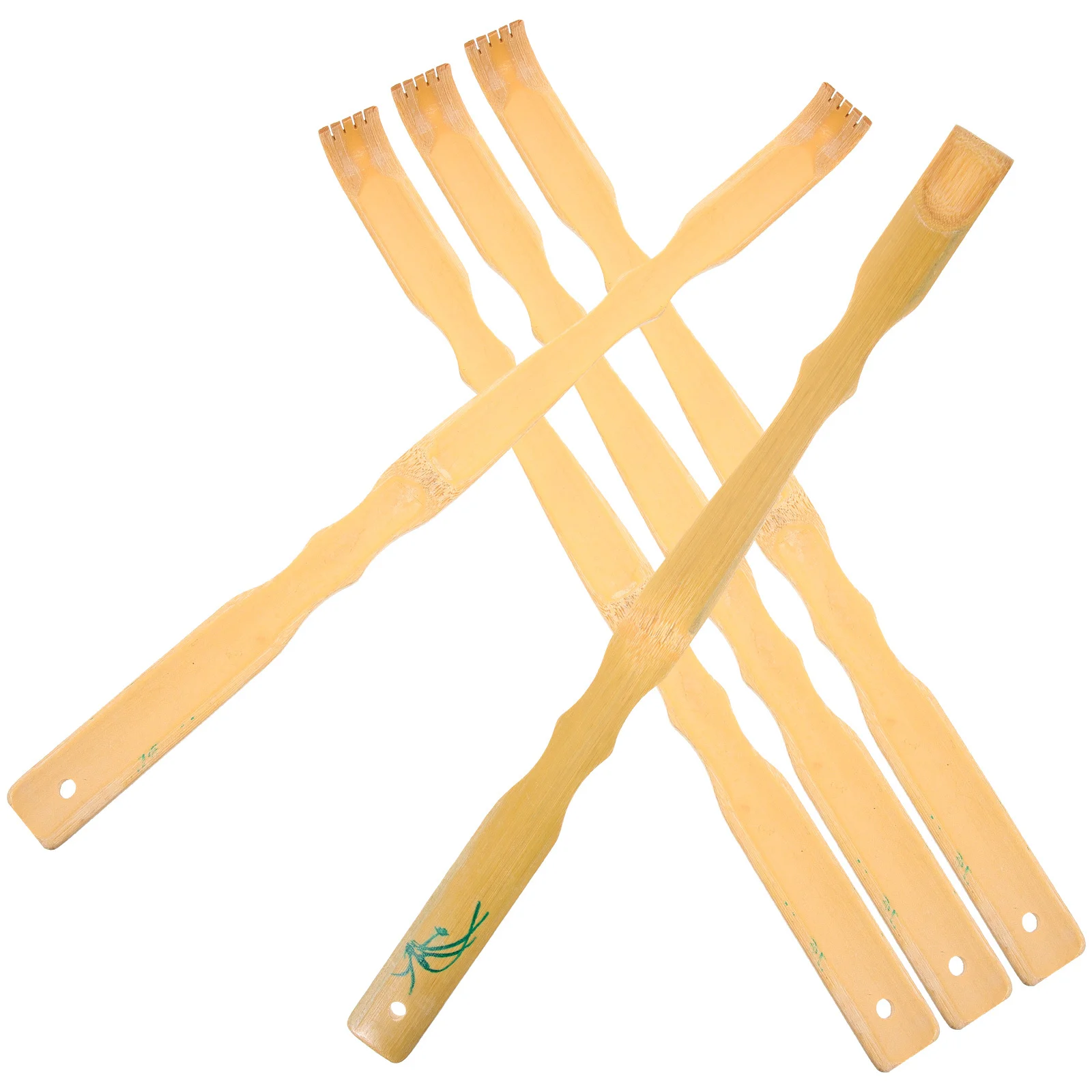 

5Pcs Bamboo Back Scratcher Portable Itch Relief Tool with Hammer Massager for Home and Business Travel Back Scratcher Gift