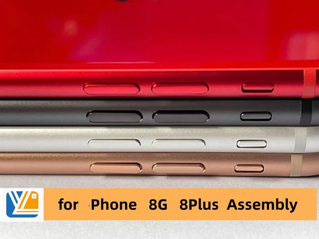 Dla iPhone 8 8 Plus tylna pokrywa baterii, środkowa obudowa, tacka na kartę SIM, instalacja kabla w miękkim etui, dla iPhone 8 8Plus obudowa obudowy