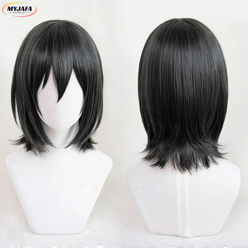 

High Quality Mikasa Ackerman Cosplay Wig Anime Short Bob Heat Resistant Synthetic Hair Halloween Party Wigs + Wig Cap