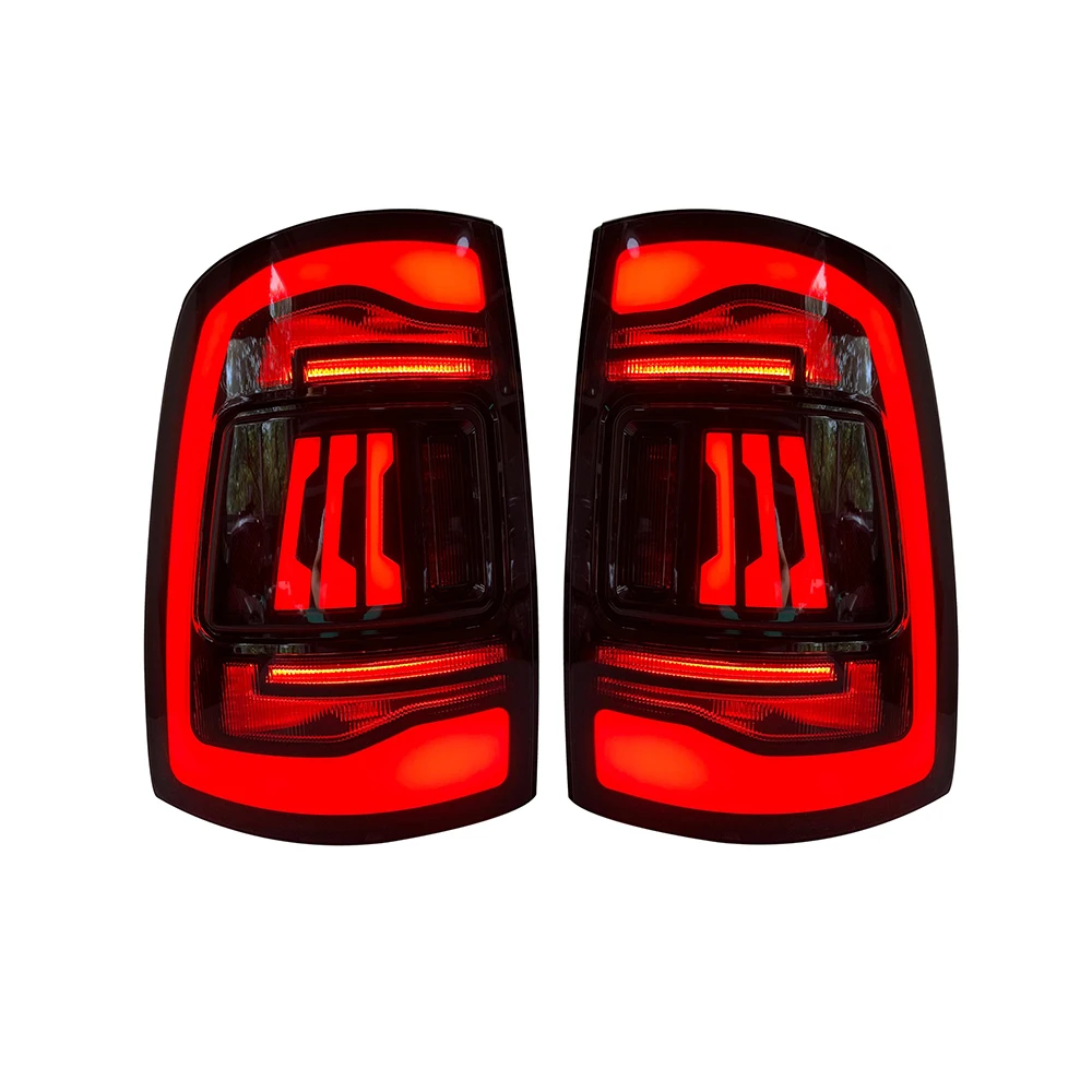 1 Pair Car Exterior LED Taillight For Ram 1500 2009-2019 Ram 2500 3500 2014-2020 With Yellow Turn Signal Lights