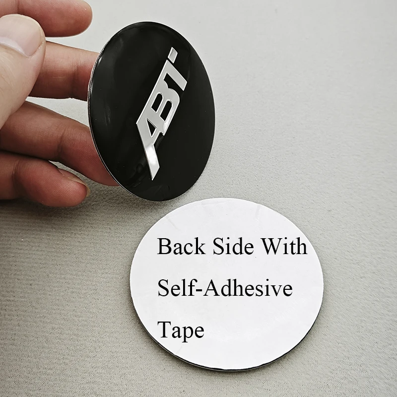 4 قطعة 56 مللي متر 60 مللي متر 65 مللي متر شعار ABT سيارة عجلة غطاء المركز محور قبعات شارة ملصق الشارات لأودي S RS SQ الخ سلسلة اكسسوارات السيارات #6