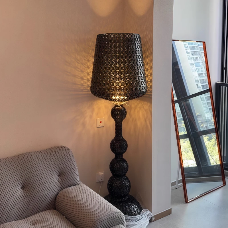 

2026 for Italian hollow floor lamp acrylic retro atmosphere wine glass light bedroom sofa living room decor modern minimalist