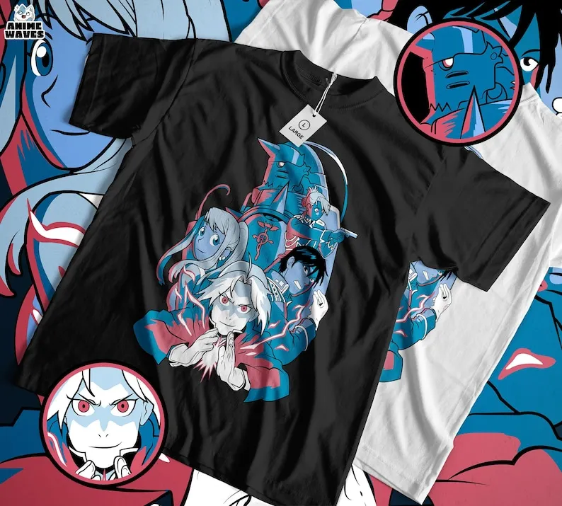 Alchemy Heroes Unisex T-shirt - Japanese Fantasy Manga Art, Magical Adventure Tee, Legendary Design, Anime Apparel, Epic