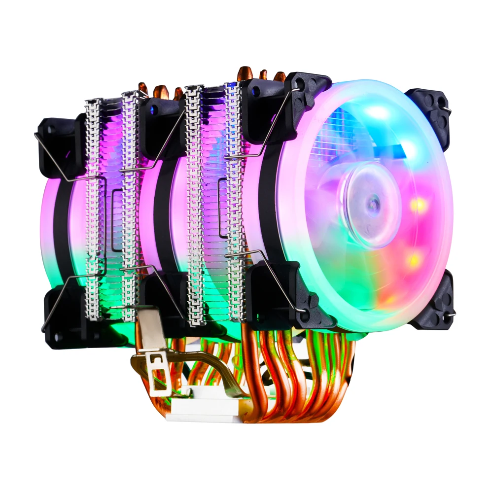 IWONGOU-CPU Dissipador de calor, 6 tubos de calor, LGA 2011, V3, 2011, 1366, 1151, 1150, 1155, AM4, AM3 +, AM2 + radiadores, 2011