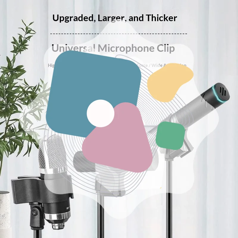 Microphone Clip Clamp Microphone Handhold Clip Clamp Holder With Adapter Adjustable Microphone Brackets