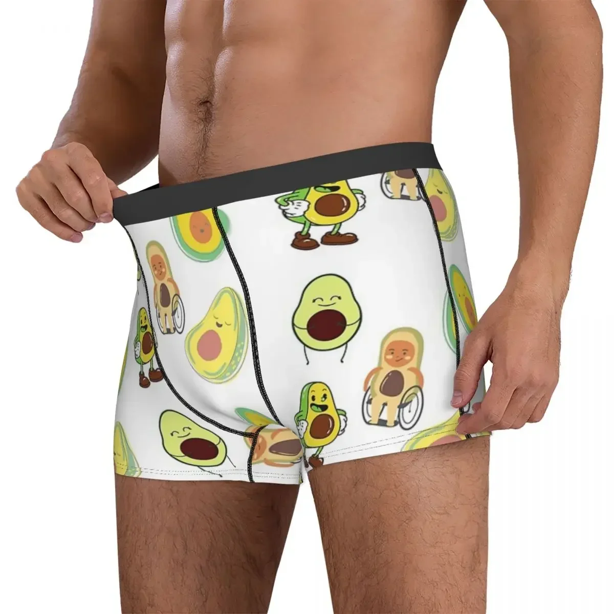 Boxer Underpants Shorts Laptop Avocado Set 3 Panties Male Comfortable Underwear for Homme Man Boyfriend Gifts