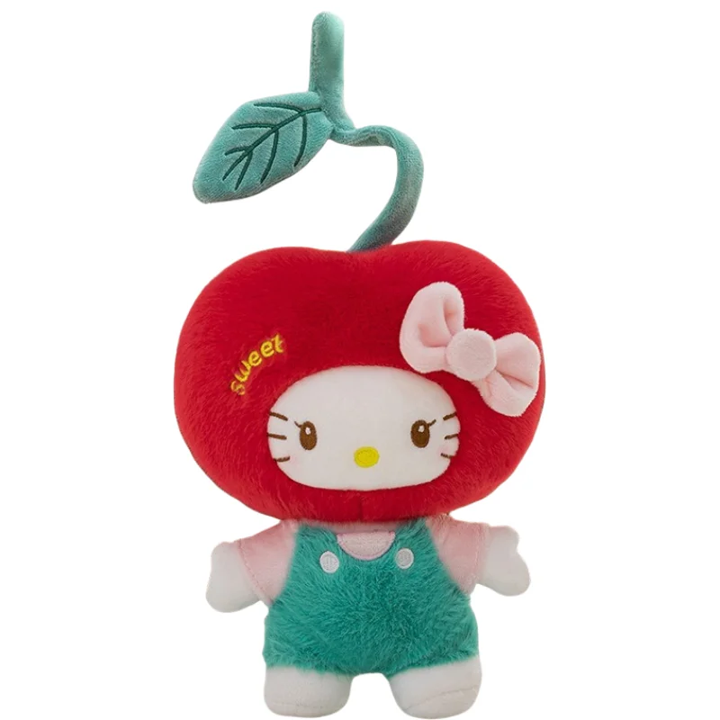 

25-45cm Hello Kitty Cherry Cartoon Anime Plush Stuffed Doll Cute Room Decoration Plushies Pillow Peluche Ornaments Gifts