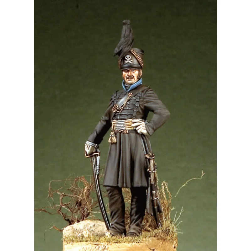 54mm Resin Figure Kit Free Shipping Hussar Officer Duke Brunswick Toy Figure