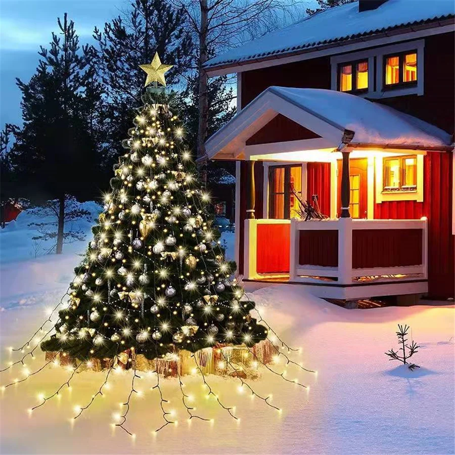 280/400LED Christmas Garland String Lights Outdoor Waterproof 8 Modes Fairy Garden Lights for Party Wedding Xmas Tree Decoration