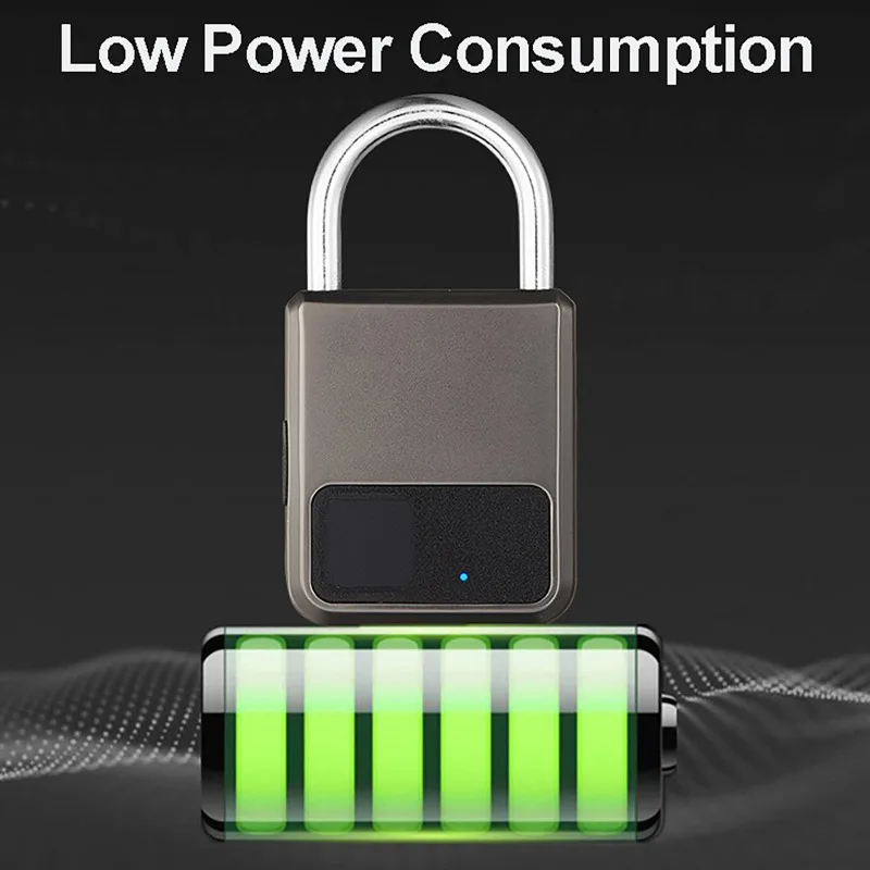 قفل بصمة مقاوم للماء خزانة أمان ذكية بدون مفتاح قفل ببصمة الإصبع مضاد للسرقة شحن USB للأمتعة خزانة صالة الألعاب الرياضية للدراجة #5