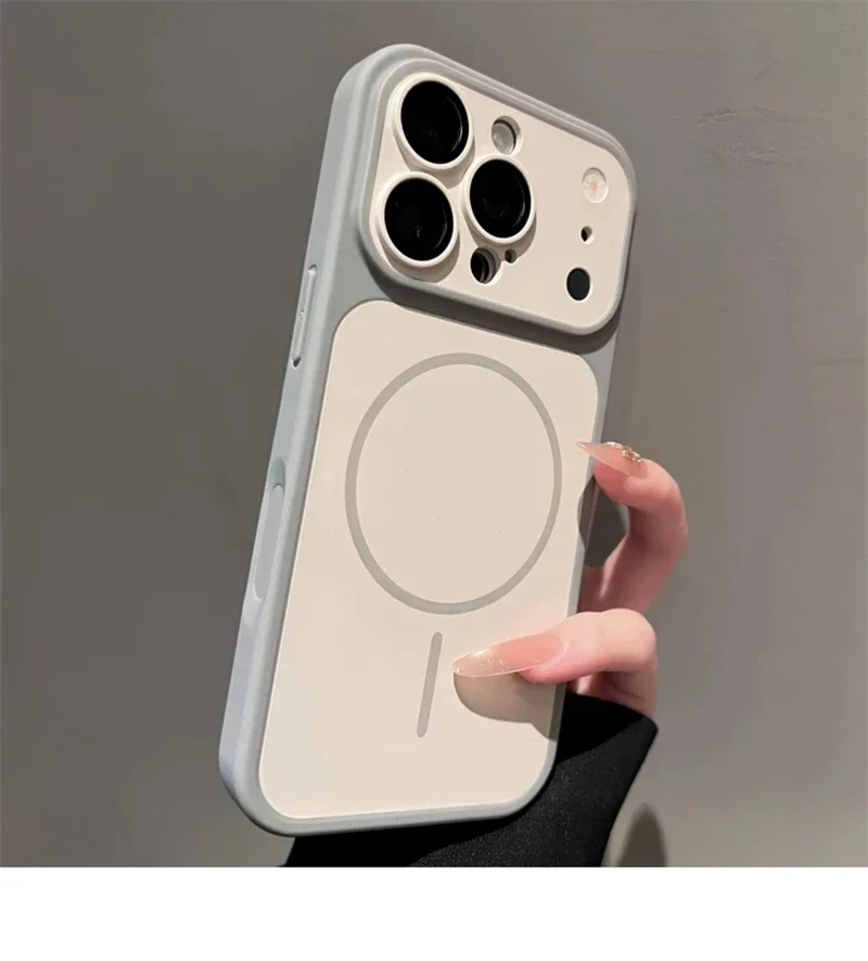 Luxuriöse Magnetische Matte Stoßfeste Handyhülle für iPhone 18 Pro Max 17 Air 16 15 14 13 12 11 Plus Magsafe Bumper Case Cover – Detail 9