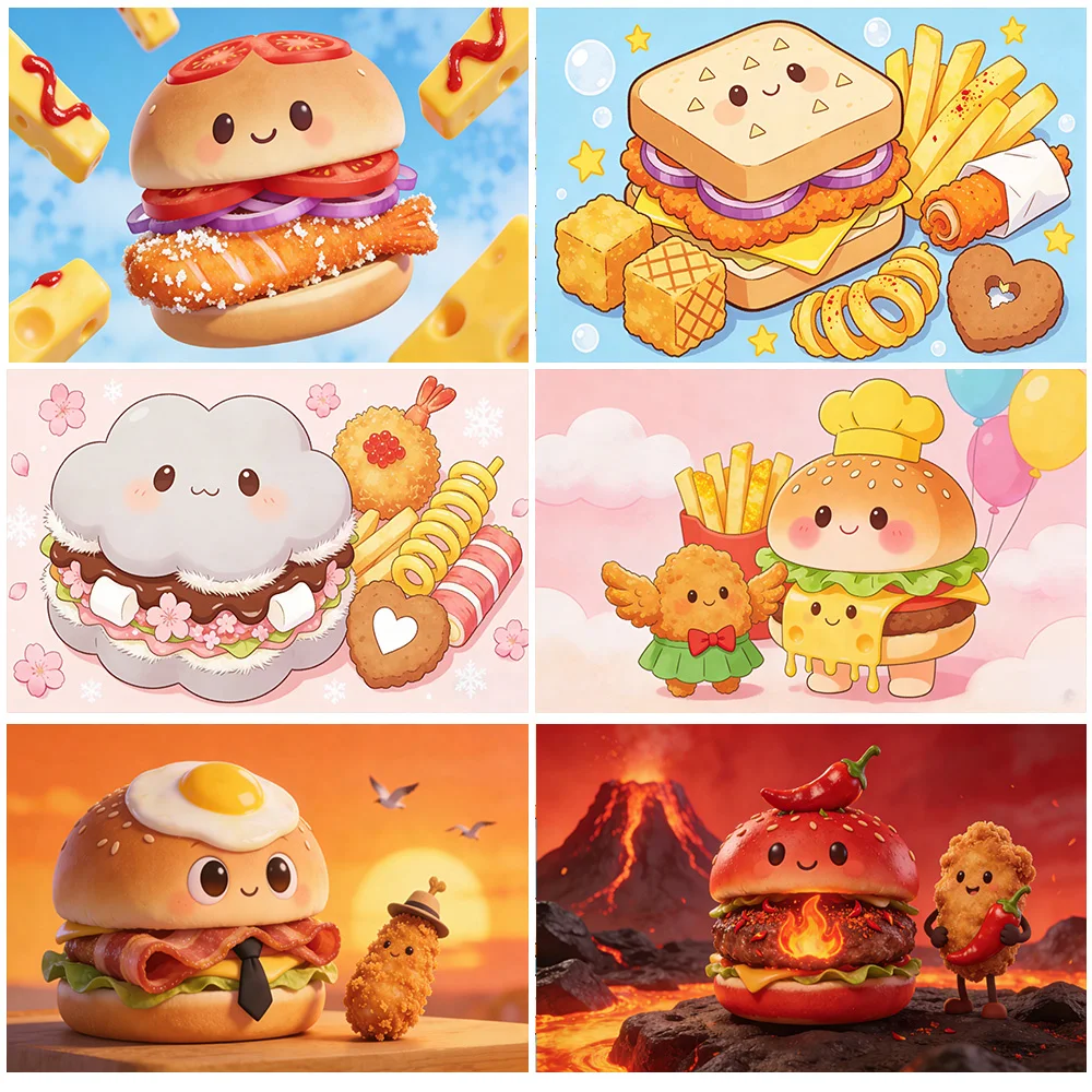 

Cartoon Hamburger Theme Birthday Party Decoration Background Snacks Banner Baby Shower Supplies Photography Backdrop Kids Gifts