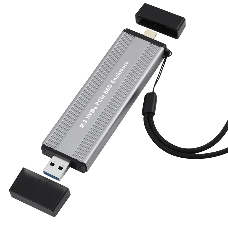 AEF7-M.2 NVME Pcie SSD caja con USB C 3,1 Gen 2 USB3.0 a M.2 M Key HDD caja para 2230 2242 2260 2280