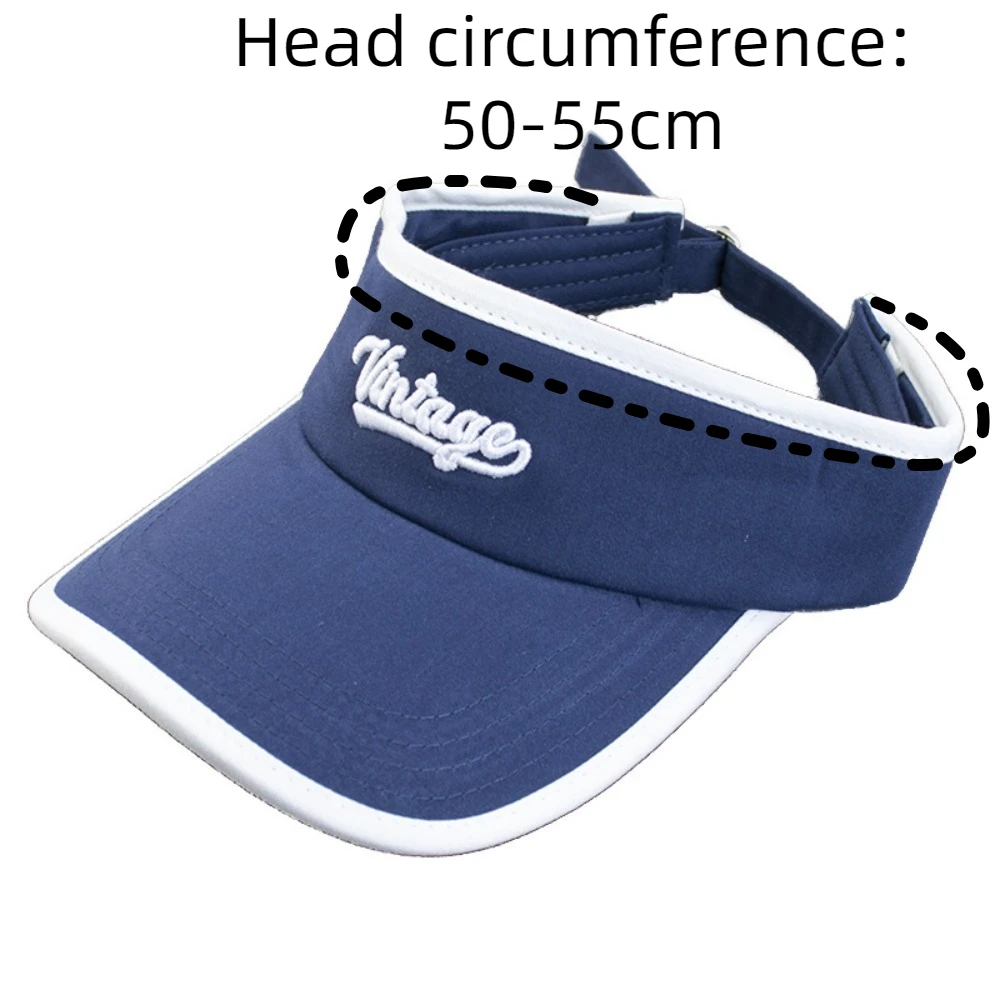 قبعة شمس كاجوال كلاسيكية من الأعلى ، مقاومة للشمس ، لا تبلغ ذروتها ، ومطرزة ، وجيدة التهوية