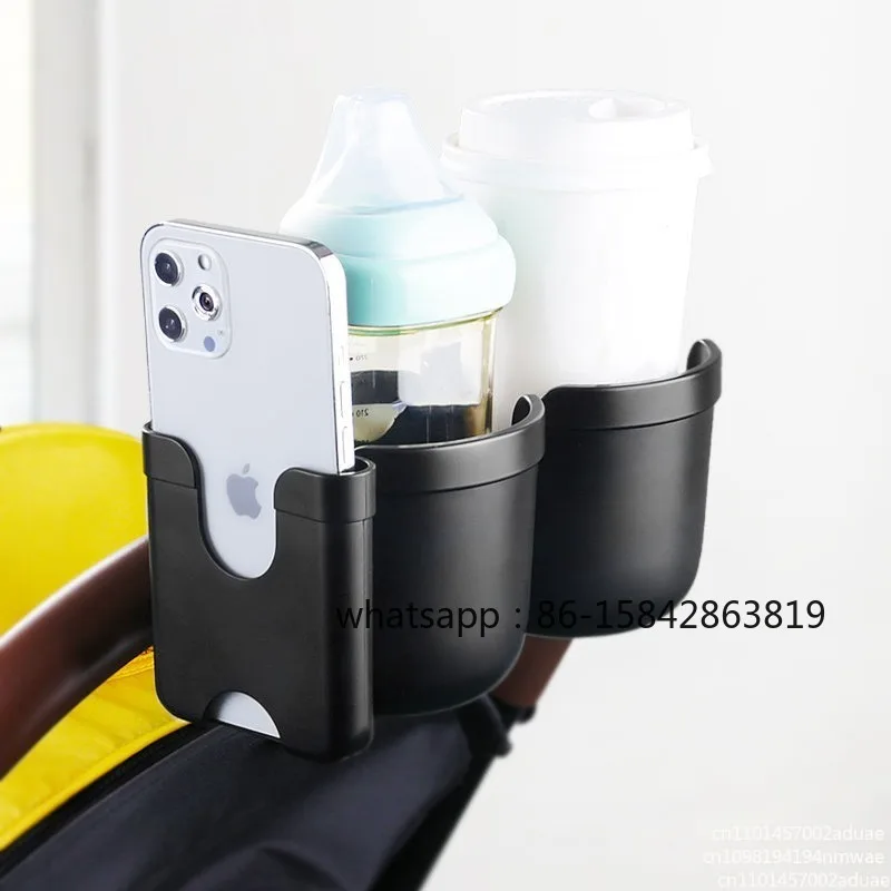 Stroller, Water Cup Holder, Mobile Phone Holder, Two-in-one Stroller, Bottle, Water Bottle, Double Cup Holder, Universal.