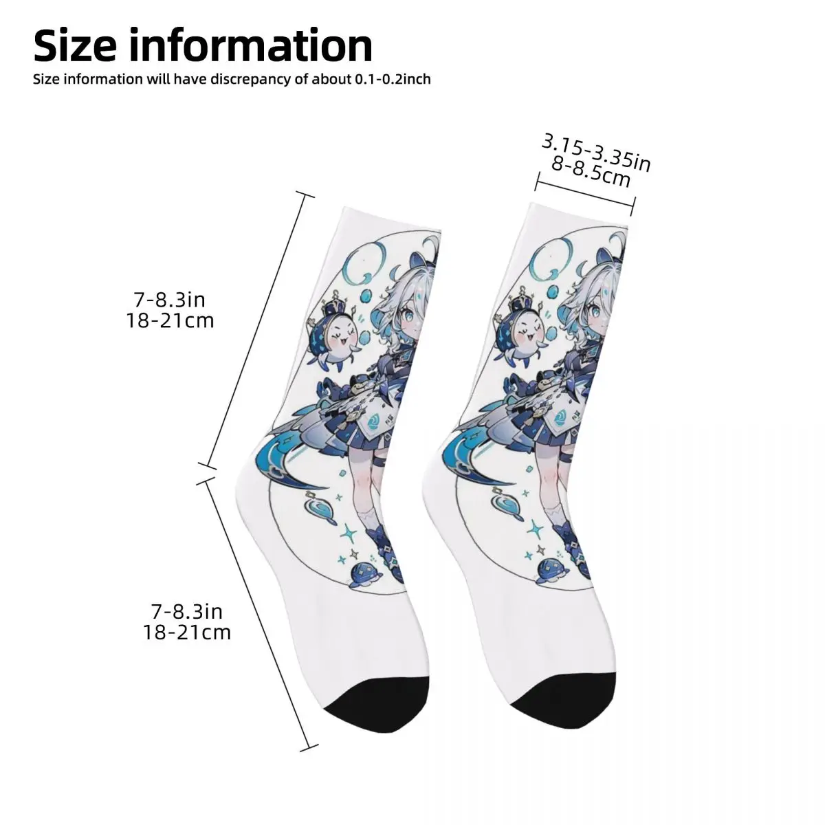 Men\'s Women\'s Genshin Impact Furina Gaming Game Lover Socks Cotton Casual fan gift Socks Crazy Merchandise Middle Tube Socks