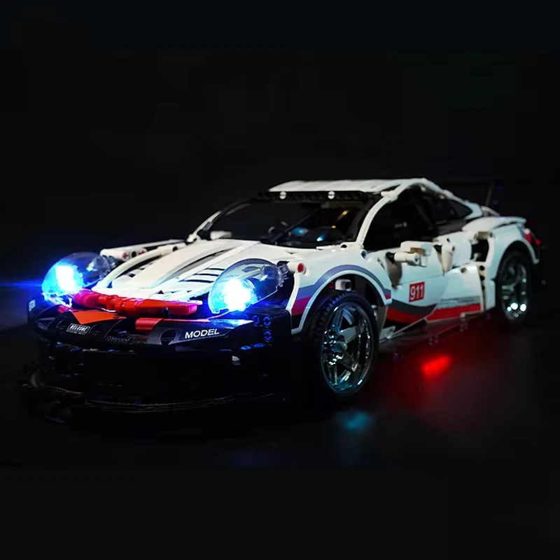 RC DIY LED Light Kit For LEGO 42096 Technical RSR Sports Car  ( Only LED Light,Without Blocks Model)