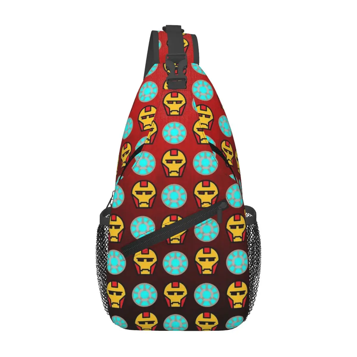 Mochila cruzada con eslinga clásica Iron Man personalizada para mujeres y hombres, resistente al agua para ciclismo, mochila de hombro estampada