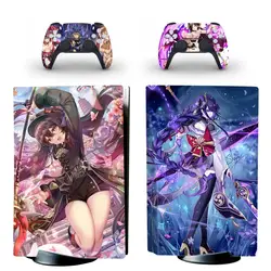 Genshin Impact PS5 Disc Skin Sticker Protector Decal Cover for Console Controller PS5 Disk Skin Sticker Vinyl