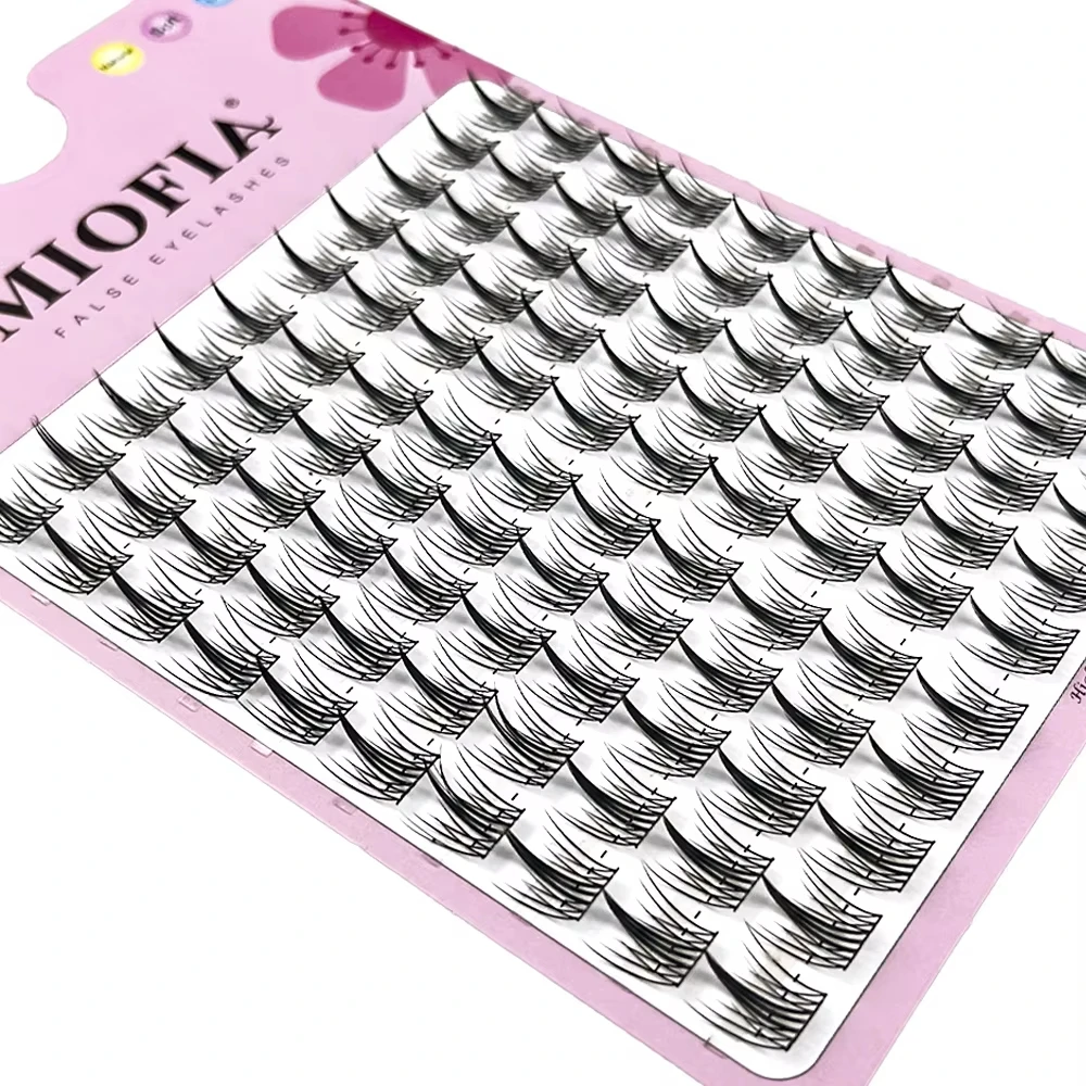 1 Box/100 Bündel Nerz-Kunstwimpern 3D Natürliche Russische Einzelwimpern Manga-Wimpernverlängerung Wimperncluster Make-up-Tool – Detail 8