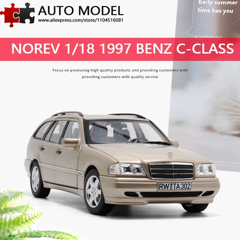 

1997 Mercedes-Benz C-Class Wagon First Generation C-Class S202 Estate Die-Cast Alloy Car Model with Fully Openable Doors Norev 1:18 Scale Metal Static Model Adult Toy Boy's Gift Display Piece
