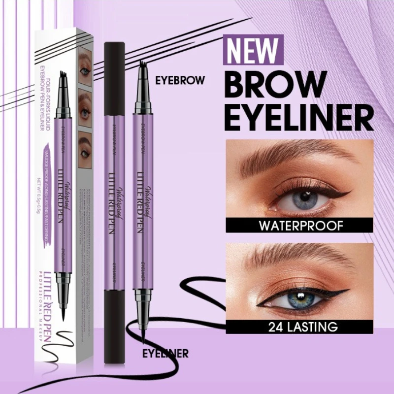 Eyeliner and Eyebrow Pencil in One, Waterproof and Stain-resistant, Smooth and Quick-drying, Creating An Enchanting Eye Makeup.
