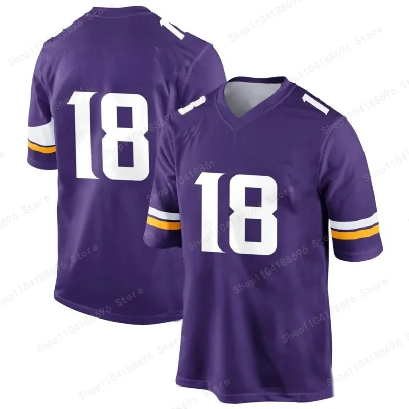 Purple American Football Style Sport Outfit 2026 Summer Hot Sale Men's Women's T‑Shirt Daily Training Short Sleeve Apparel