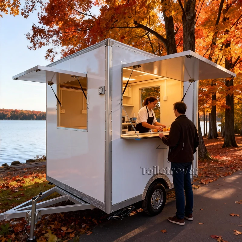 

Мобильный фудтрак-прицеп с настраиваемой коммерческой кухней для барбекю и окном для продажи, передвижная кухня на колесах