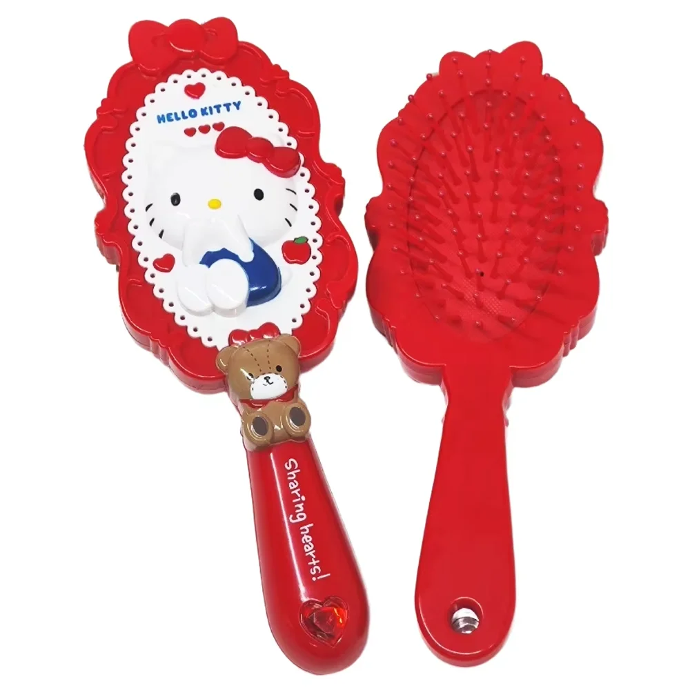 Kt Cat Red Combs Cartoon Air Cushion Hair Brush Cute Cartoon Anime Figures 3D Massage Comb Haircare Hairdressing Tool Girl Gifts