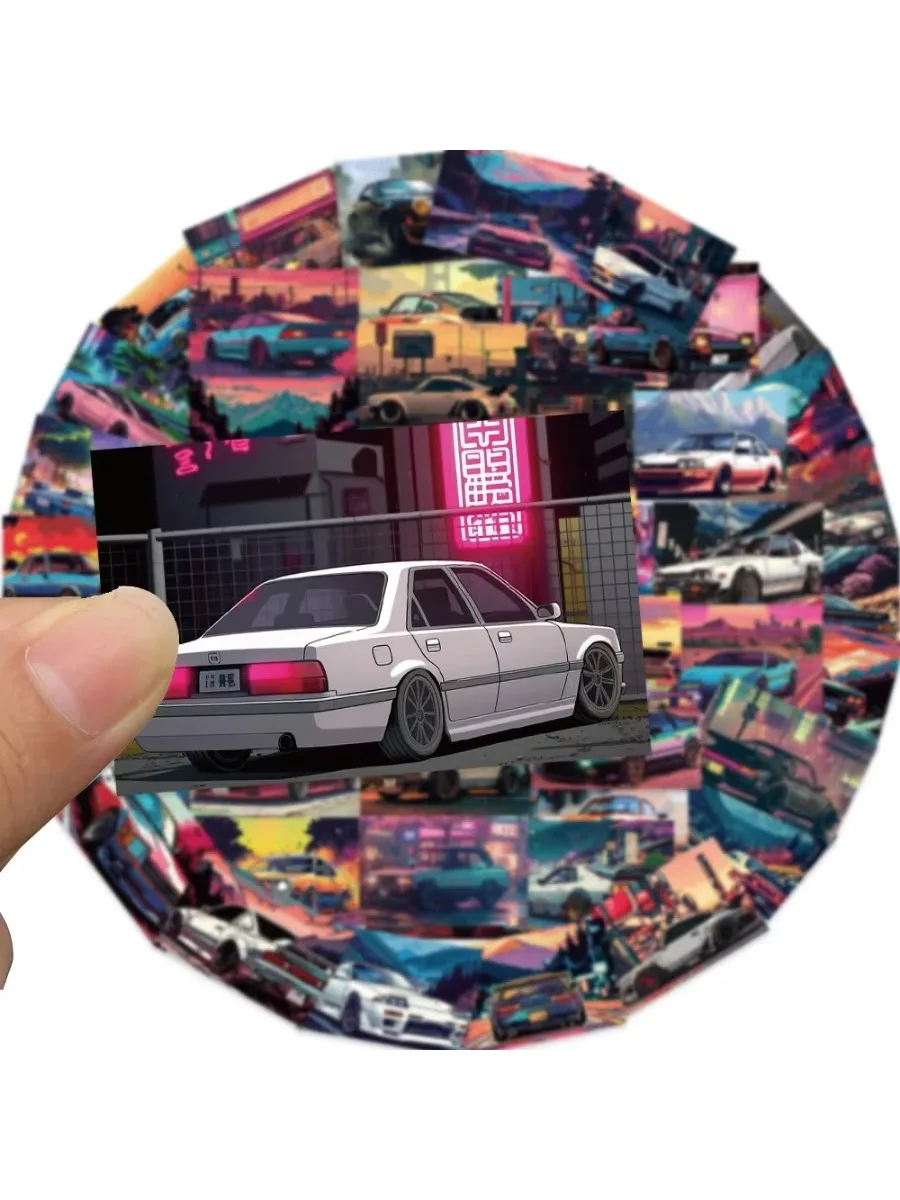 50 naklejek JDM Racing na walizkę, deskorolkę, laptopa, bagaż, lodówkę, telefon komórkowy, naklejki w stylu samochodowym