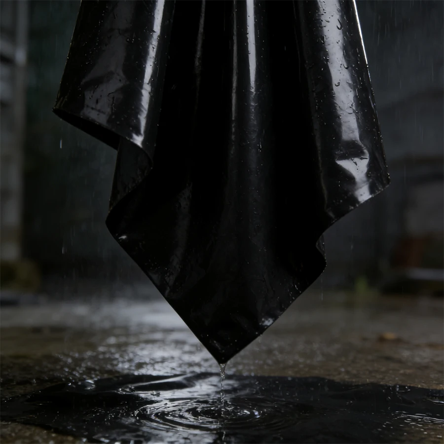 Pure Black PVC Waterproof Barbecue Stove Cover Oil Proof Outdoor Courtyard Barbecue Stove Special Dustproof and Durable - view 4