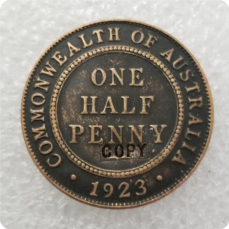 COPY REPLICA 1923 AUSTRALIAN half penny Challenge Pocket Coins Christmas Gifts