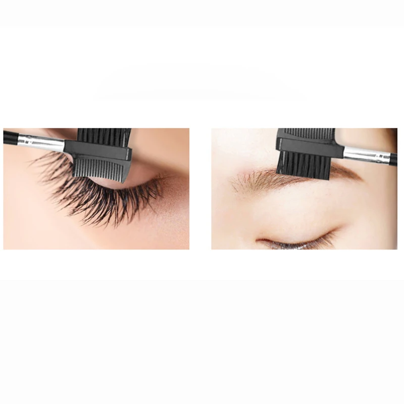 1 قطعة رمش المشكل رمش مشط مزدوج رئيس الحاجب رمش فرشاة 2 رئيس الحاجب رمش المشكل ماكياج أداة #5