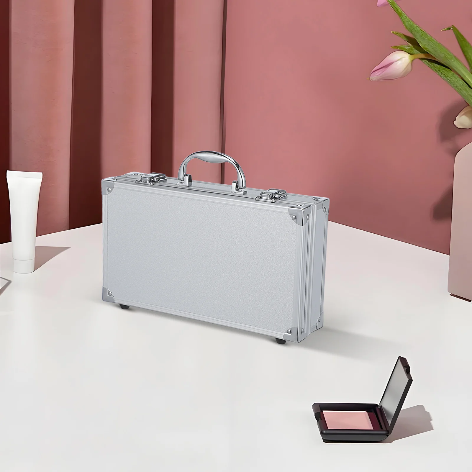 Durable Metal Tool Case Waterproof Portable First Aid Kit Box Shockproof Instrument Storage Container for Home Travel Use