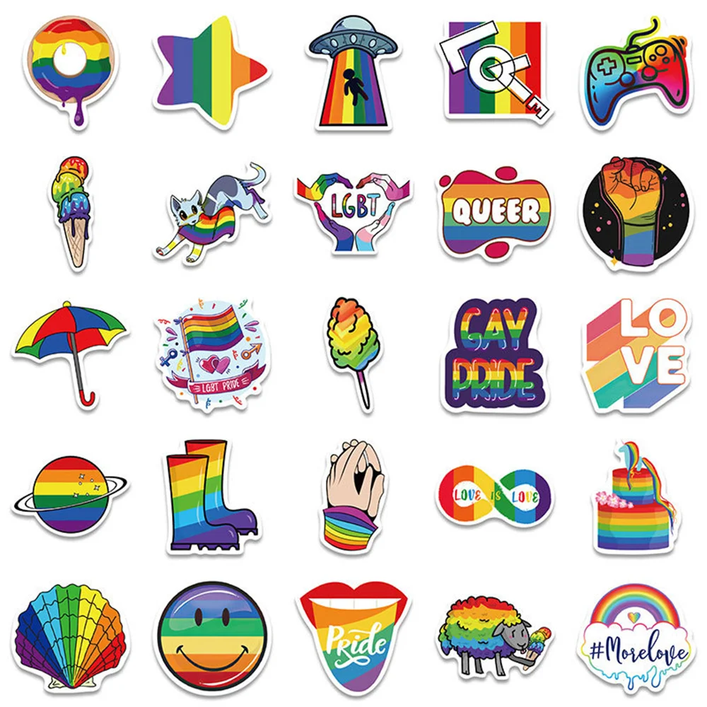 Pegatinas impermeables de grafiti colorido de dibujos animados, 50 piezas, para equipaje, portátil, refrigerador, casco, guitarra, calcomanías de