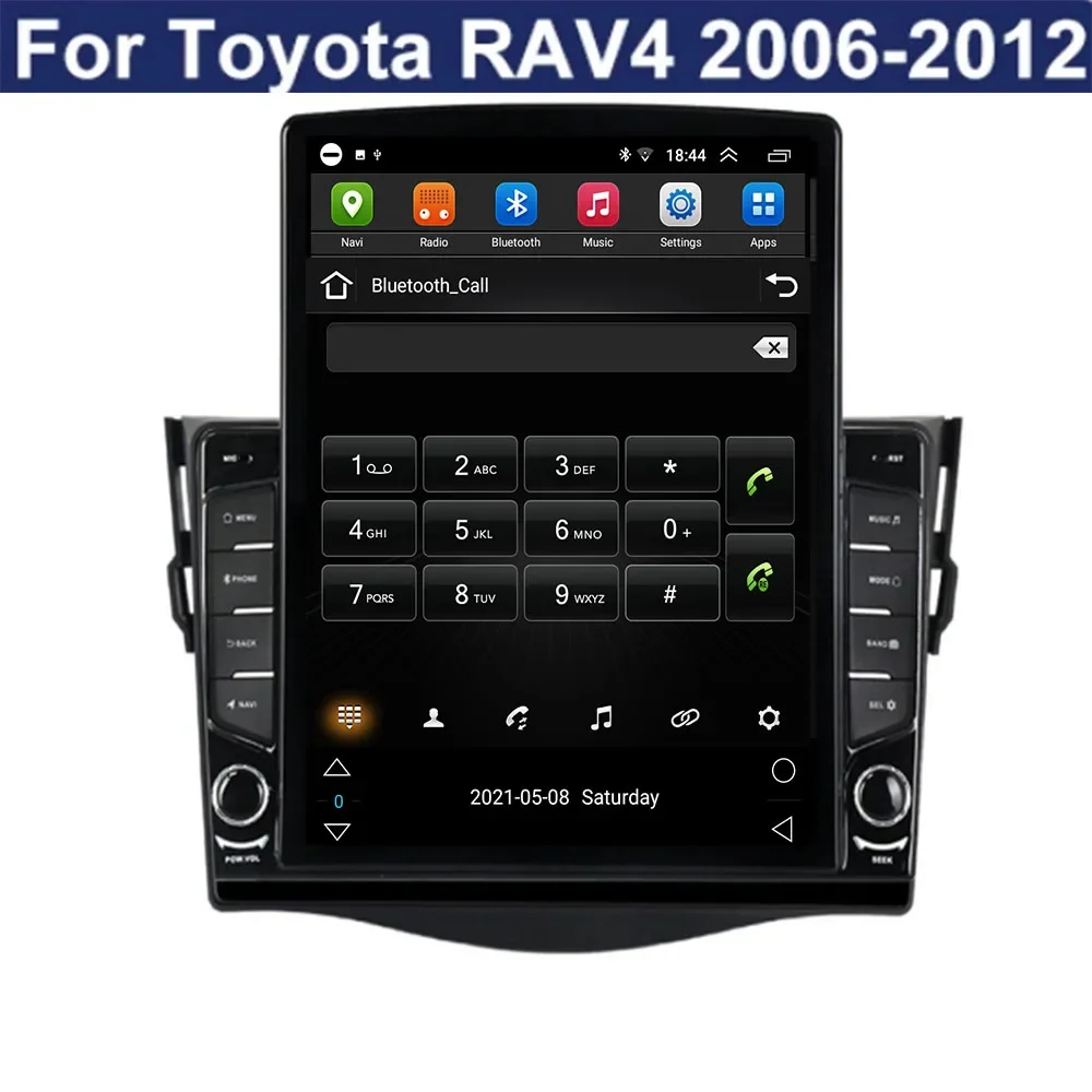 تسلا نوع الوسائط المتعددة لتويوتا RAV4 Rav 4 2006-2012 أندرويد 14 راديو السيارة مشغل وسائط متعددة لتحديد المواقع والملاحة Carplay السيارات DVD