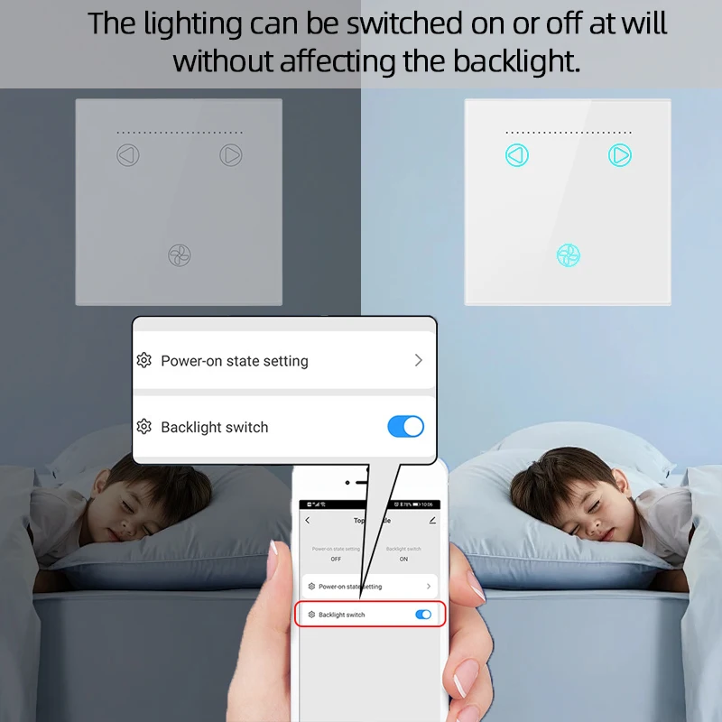 

ELEGAN EU 1/2 Gang Tuya WiFi Smart switches Fan Light Switch Ceiling Fan Lamp Speed Switch Support Alexa Google home assistant
