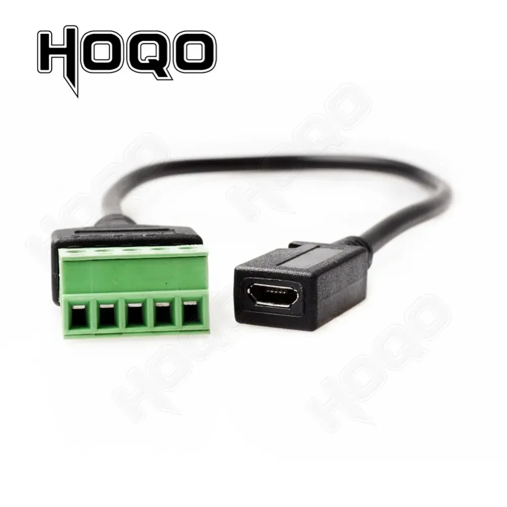 Micro USB Female/male to 5 Pin screw terminal block Connector USB Jack USB2.0 Type to Screw Terminal Plug adapter