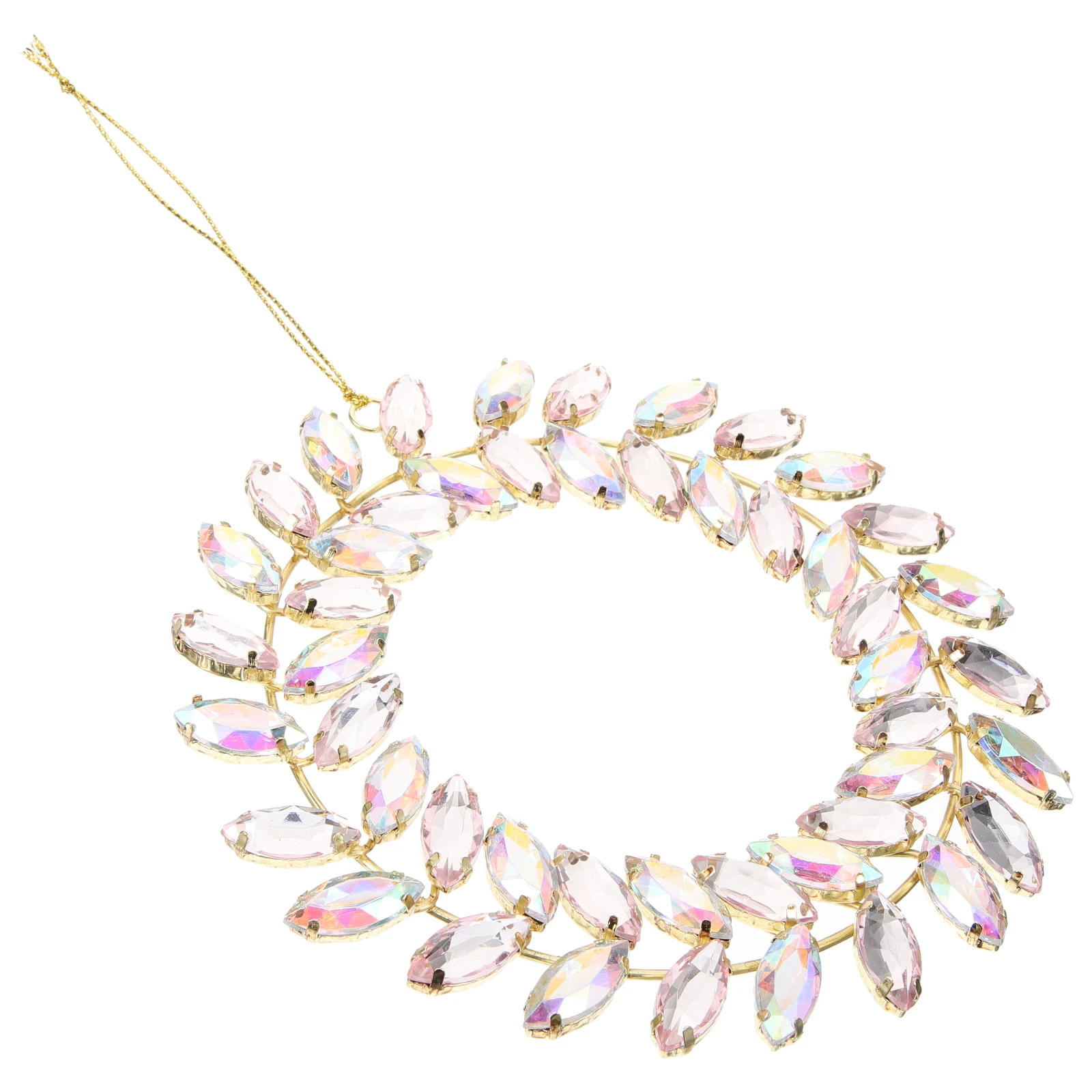 

Artificial Garland Pendant Wreath Wall Decor Hanger Christmas Wreaths Diamond Hanging Decorations Door Acrylic Pendants