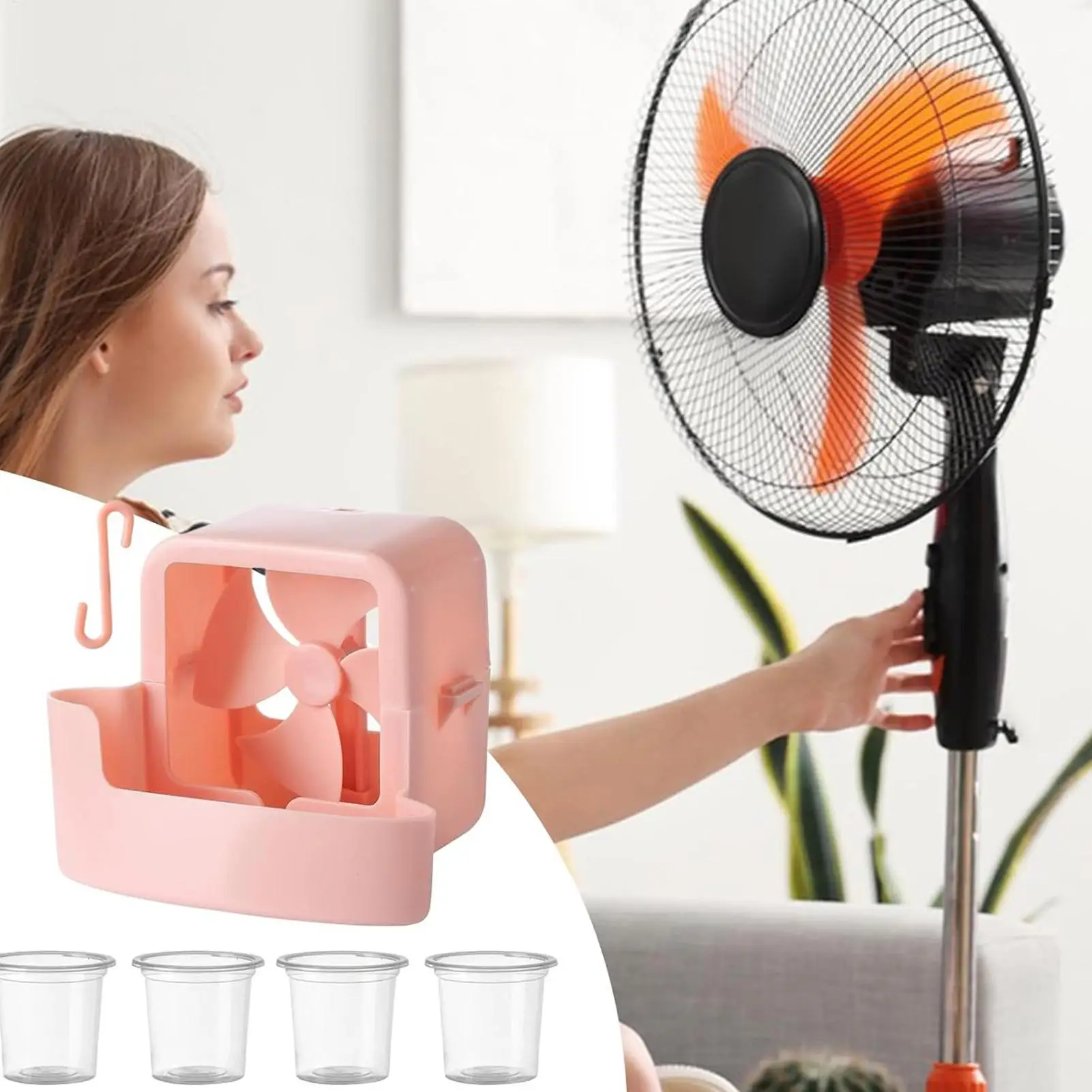 Portable Air Cooler for Summer Desk Clip-On Ice Cooling Fan, Outdoor Camping Essentials, Personal Evaporative Air Conditioner view 5