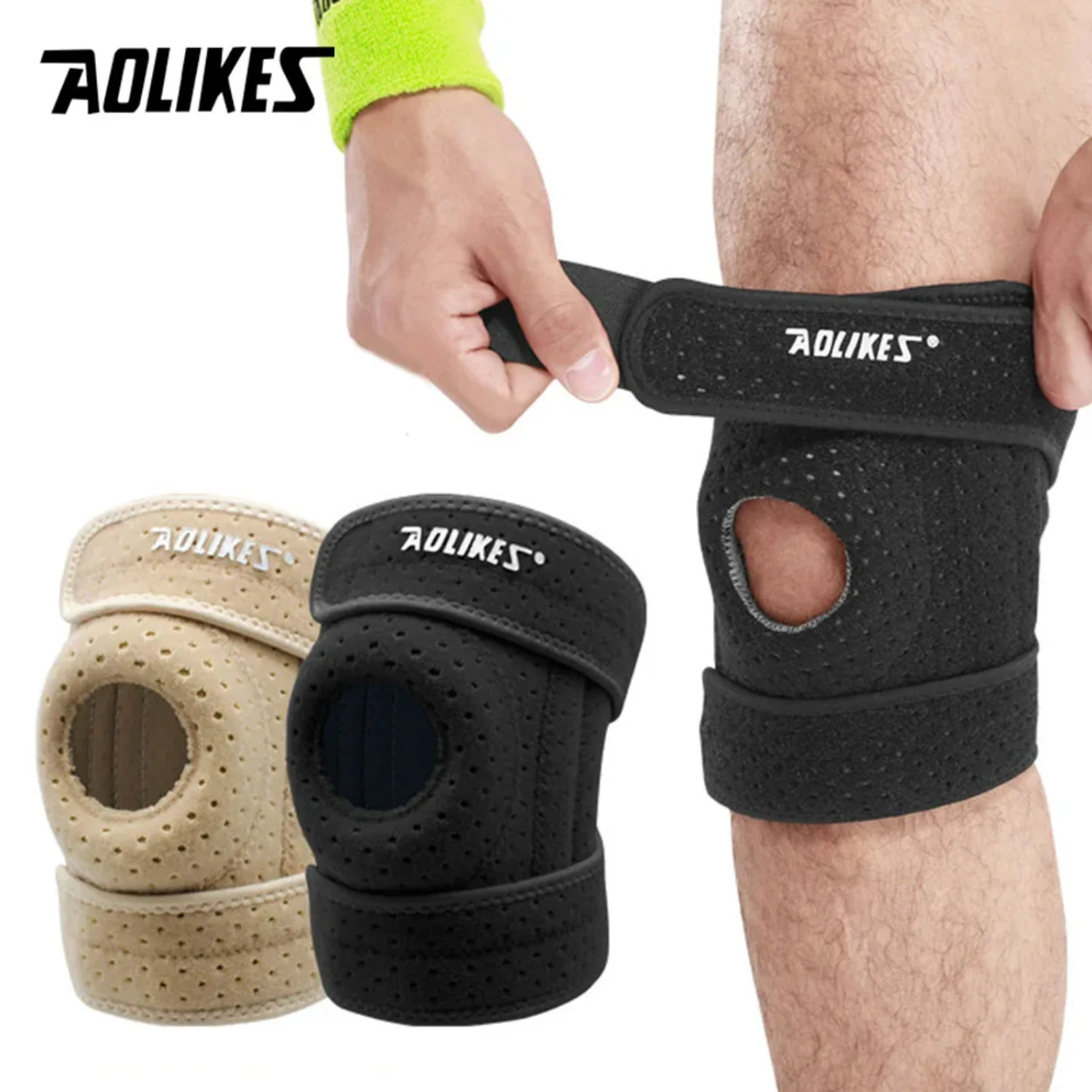 

1PC Knee Brace With Side Stabilizers & Patella Gel Pads Knee Pain Support Knee Pad Running,Workout,Arthritis
