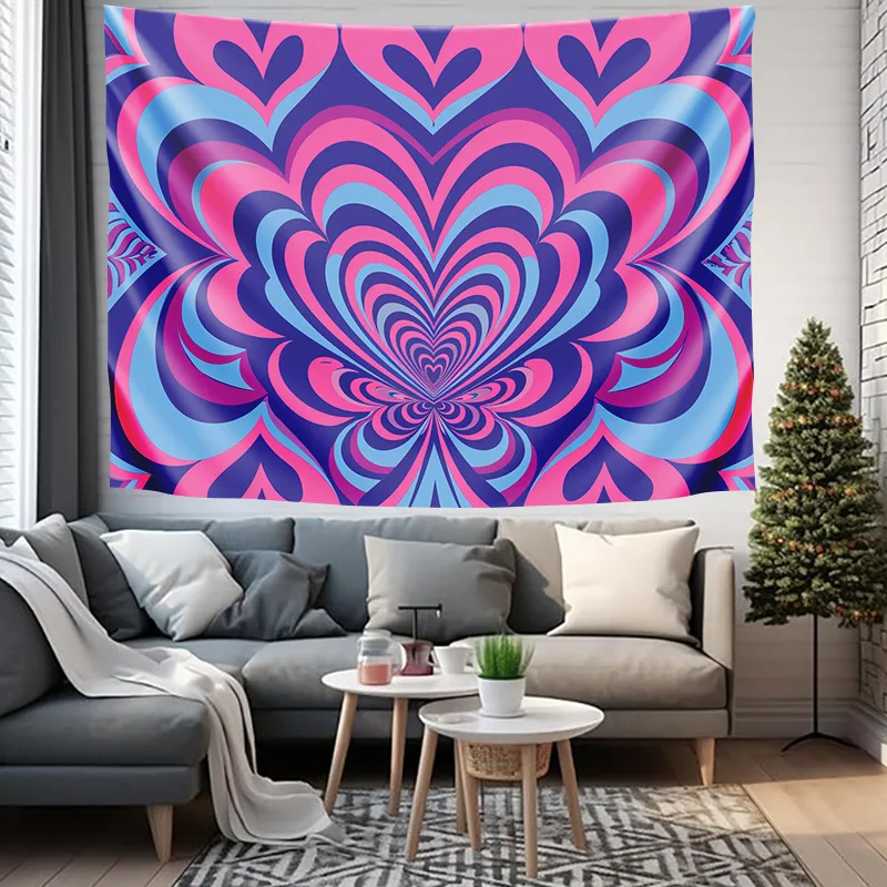 VIKAMA Dreamy Fluorescent Leaf Print Tapestry, For Living Room, Bedroom, Party, Birthday, And Romantic Wall Hangings Home Decor