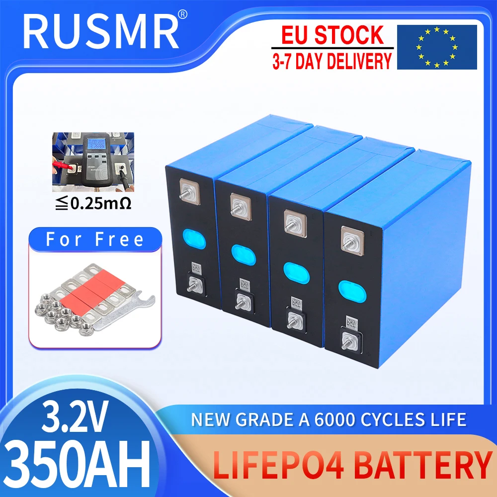 

3.2V 350Ah Lifepo4 Rechargeable Battery Lithium Iron Phosphate Travel Solar RV Campers Cell 12v 24v Batteries Grade A Tax Free