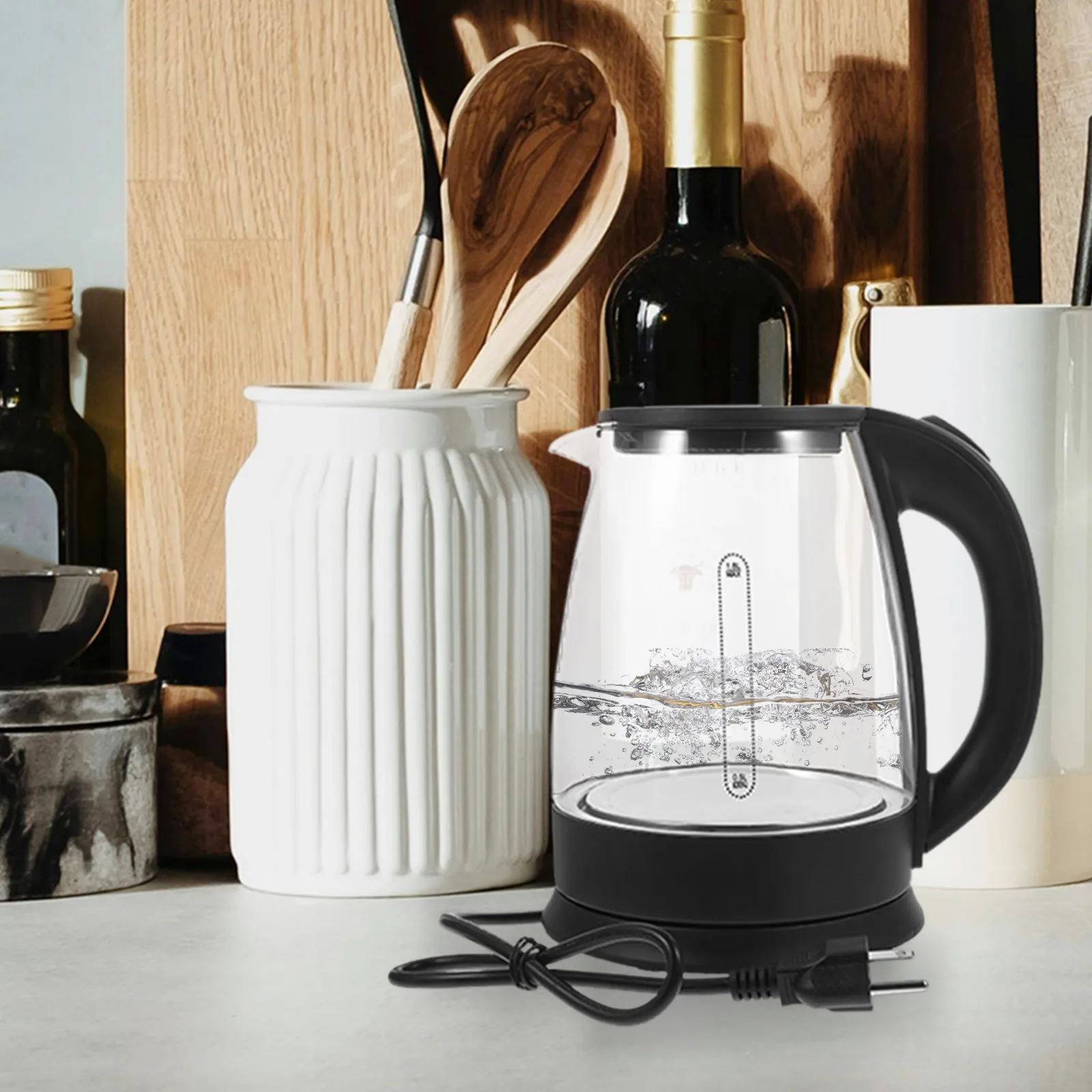 Household Electric Kettle Large Capacity Fast Heating Boil Water Kettle with Automatic Shut Off Dry Burn Protection for Family
