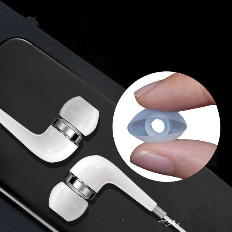 12 pares de almohadillas para auriculares intrauditivos, almohadillas de silicona para los oídos, almohadillas de repuesto para los oídos,