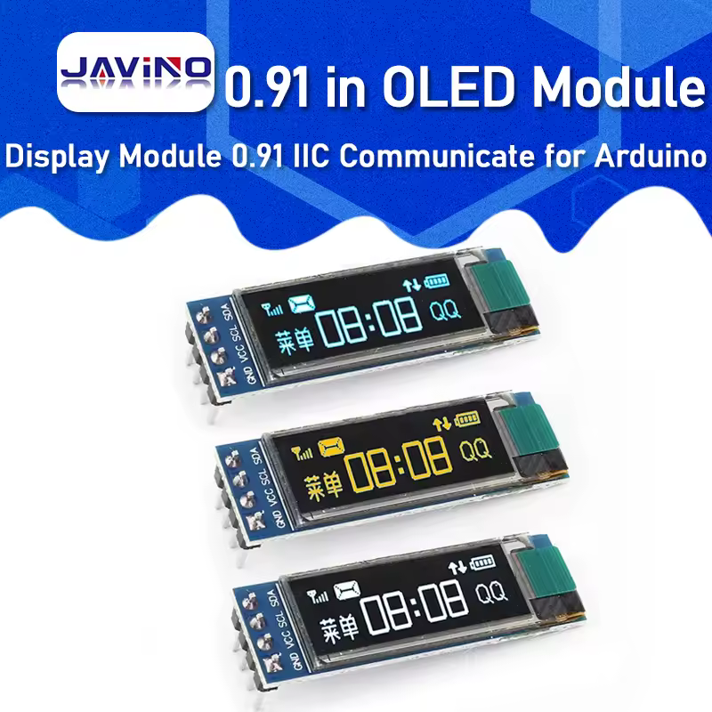 0,91 colio OLED modulis 0,91 colio baltas/mėlynas OLED 128X32 OLED LCD LED SSD1306 ekrano modulis 0,91 colio IIC, skirtas „Arduino“ Похожие per AliExpress